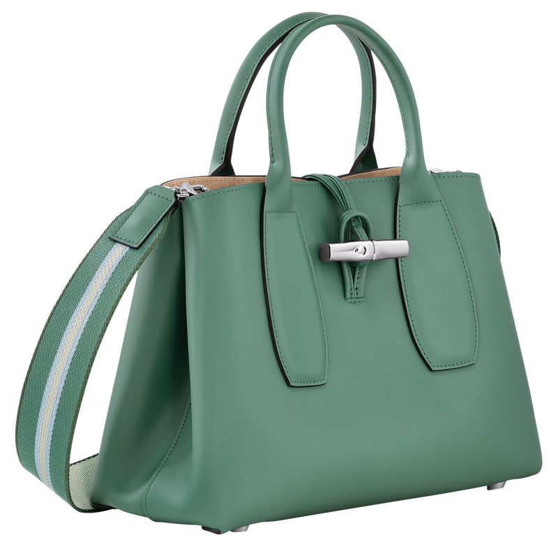 Roseau M Handbag , Sage - Leather  - View 3 of  6