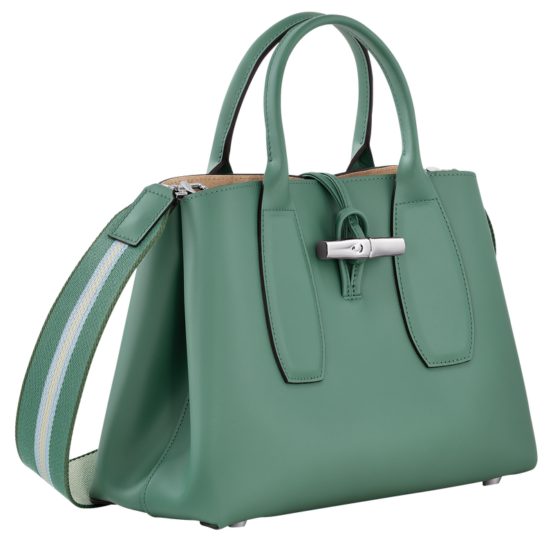 Handtasche M Le Roseau , Leder - Salbei  - Ansicht 3 von 6