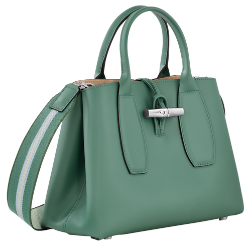 Roseau M Handbag , Sage - Leather - View 3 of  6