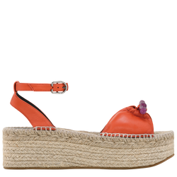 Le Roseau Wedge espadrilles , Sienna - Leather