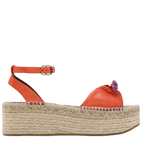 Le Roseau Espadrilles met sleehak , Bruin - Leder - Weergave 1 van  4