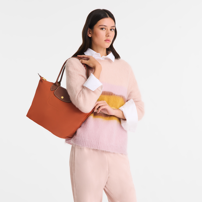 Le Pliage Original M Tote bag , Brick - Recycled canvas