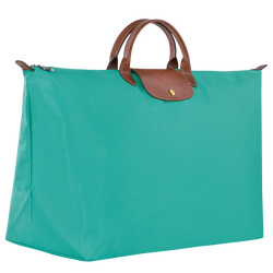 Le Pliage Original M Travel bag , Turquoise - Recycled canvas