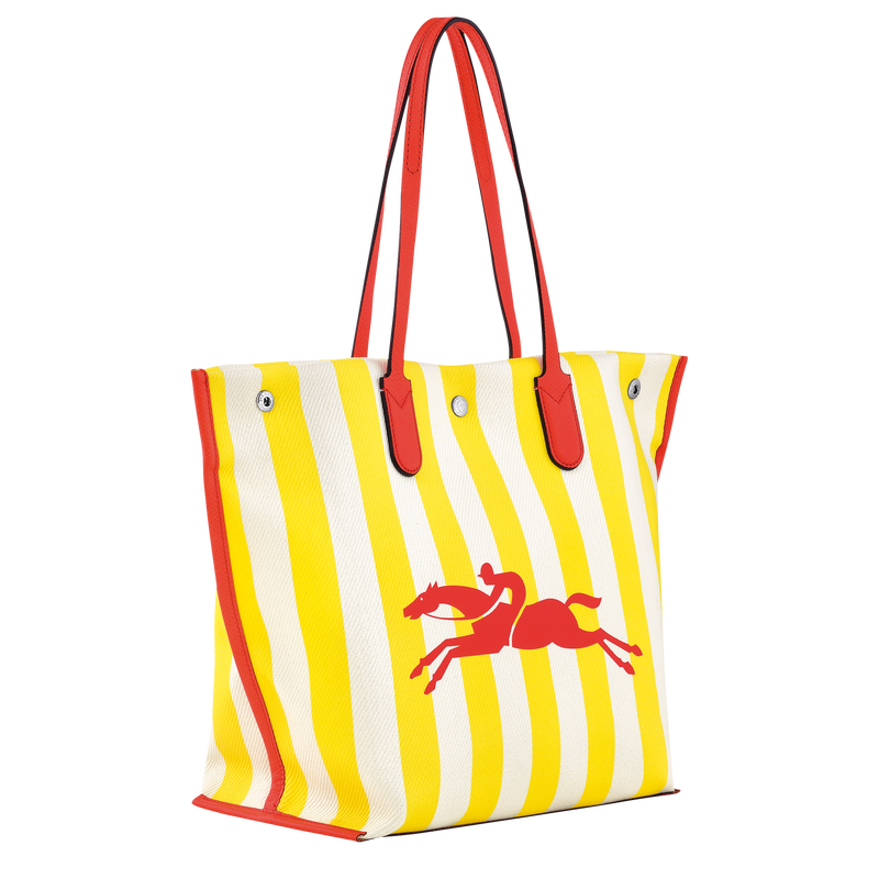 Roseau Essential Tote bag L, Yellow/White