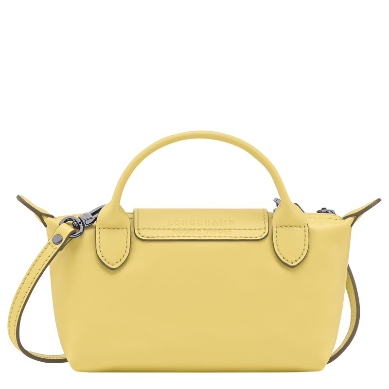 Le Pliage Xtra XS Pouch , Lime - Leather  - View 3 of  5