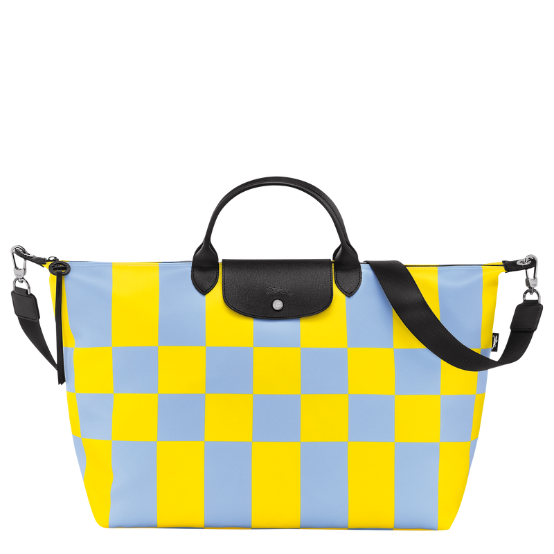 Le Pliage Collection S Travel bag , Sky Blue/Yellow - Canvas  - View 1 of  4