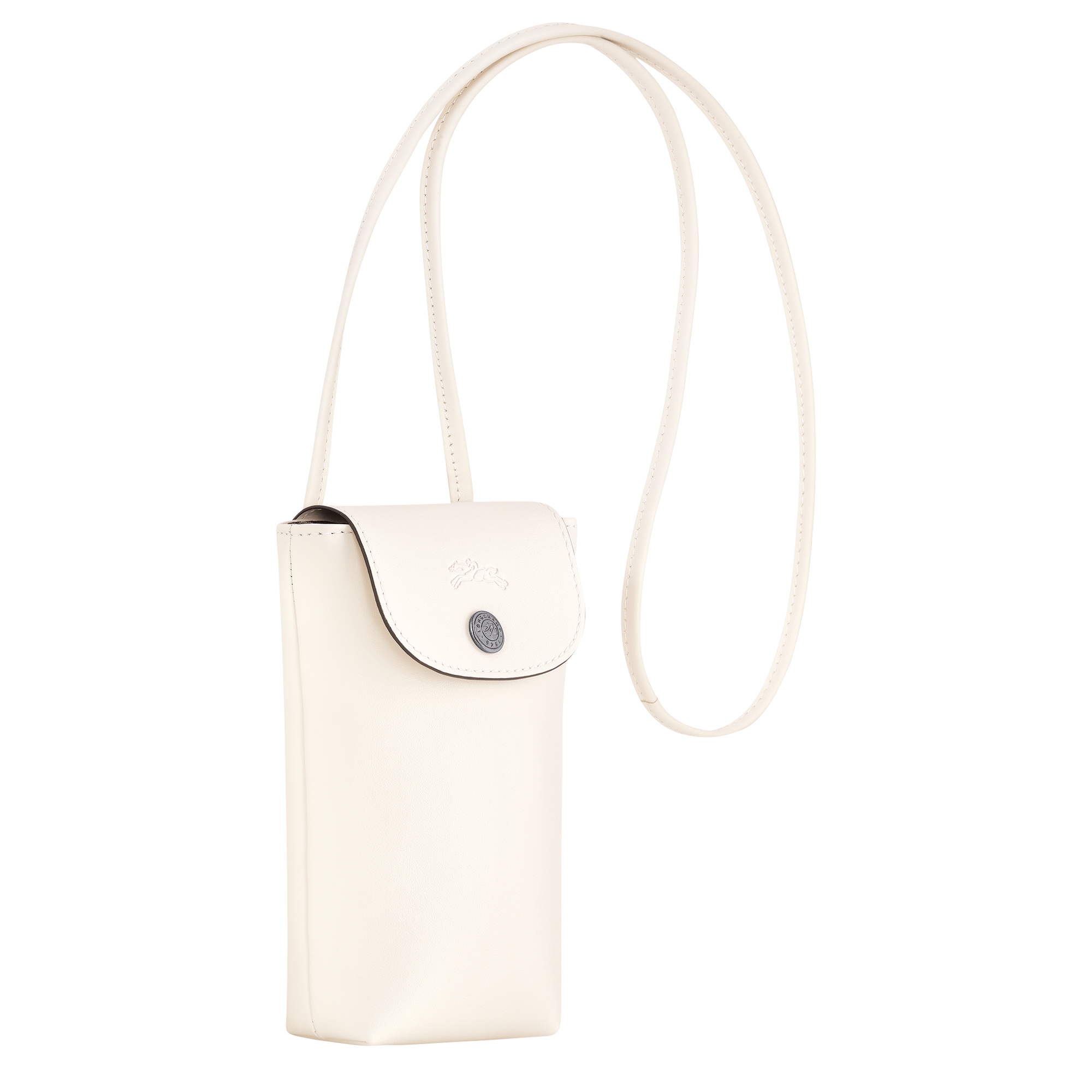 Le Pliage Xtra Mobiltelefon-Etui mit Lederbändchen, Ecru