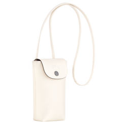 Le Pliage Xtra Mobiltelefon-Etui mit Lederbändchen, Ecru