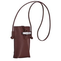 Le Roseau Phone case , Burgundy - Leather