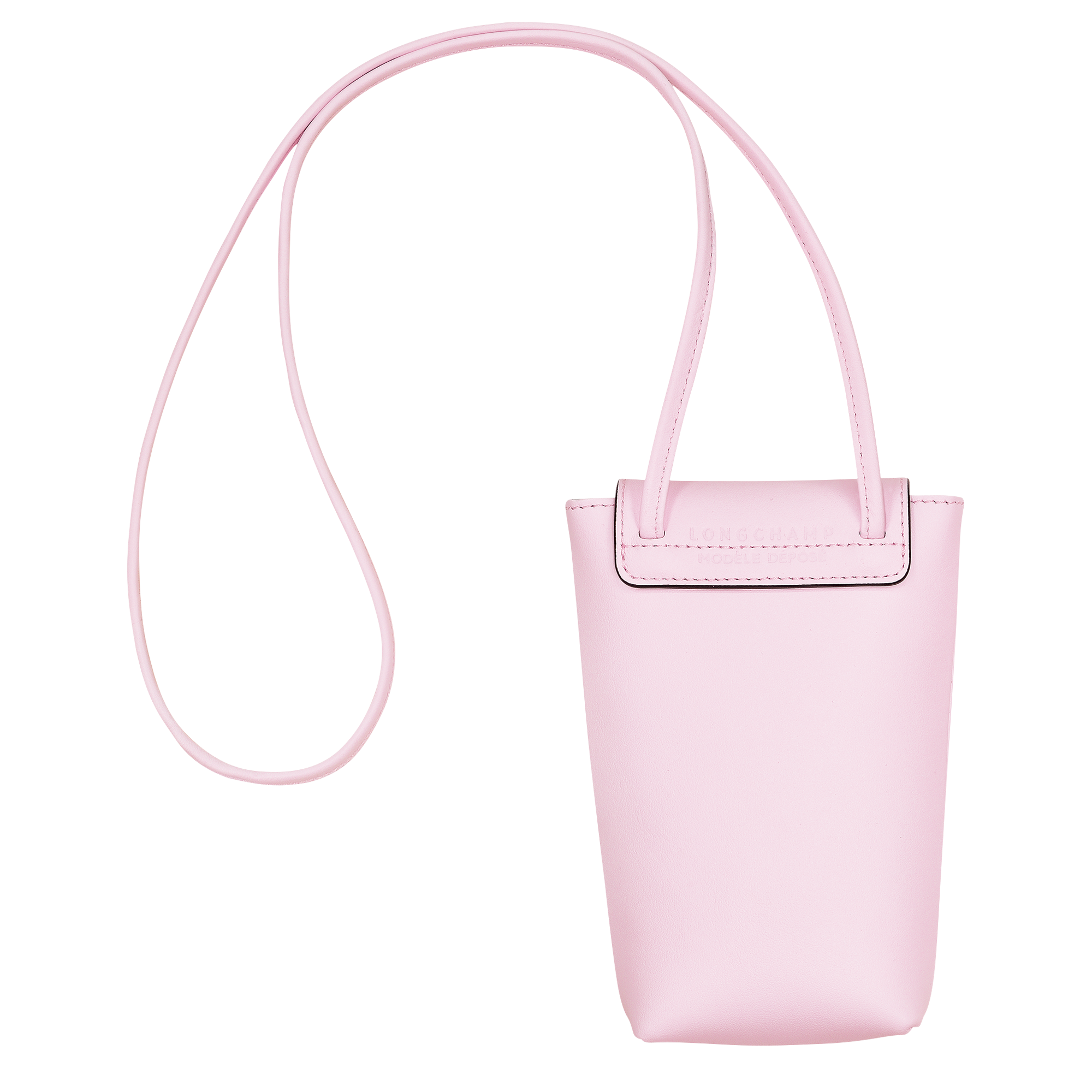 Le Pliage Xtra 裝飾皮革滾邊的手機殼, 玫瑰粉色