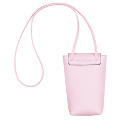 Le Pliage Xtra 裝飾皮革滾邊的手機殼, 玫瑰粉色