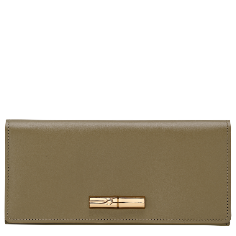 Le Roseau Long continental wallet , Olive - Leather  - View 1 of  3