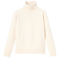 Turtleneck sweater , Ecru - Knit