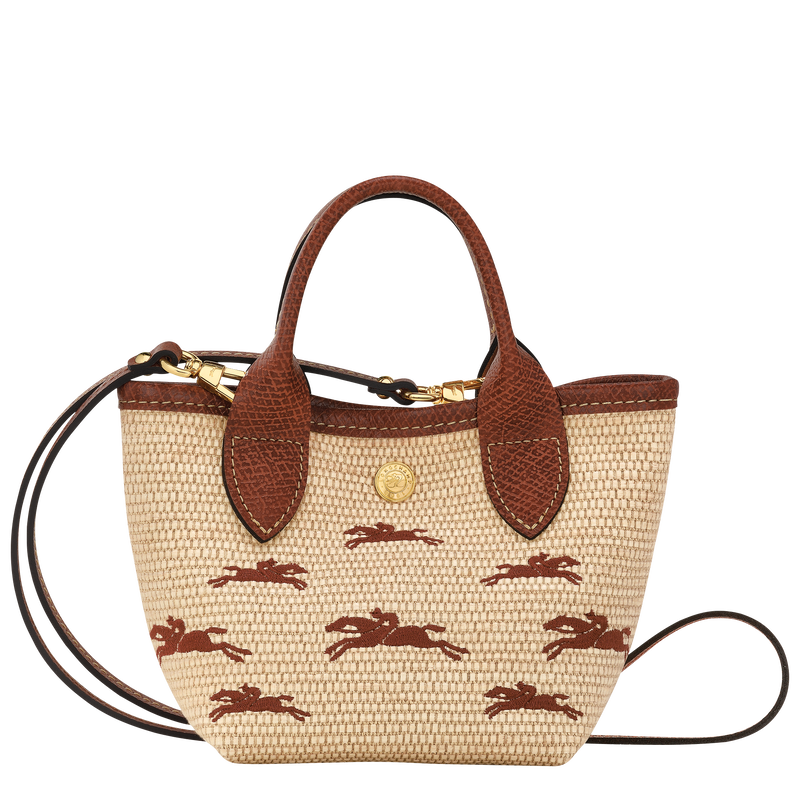 Borsa con manico XS Le Panier Pliage , Tela - Marrone  - View 4 of  5