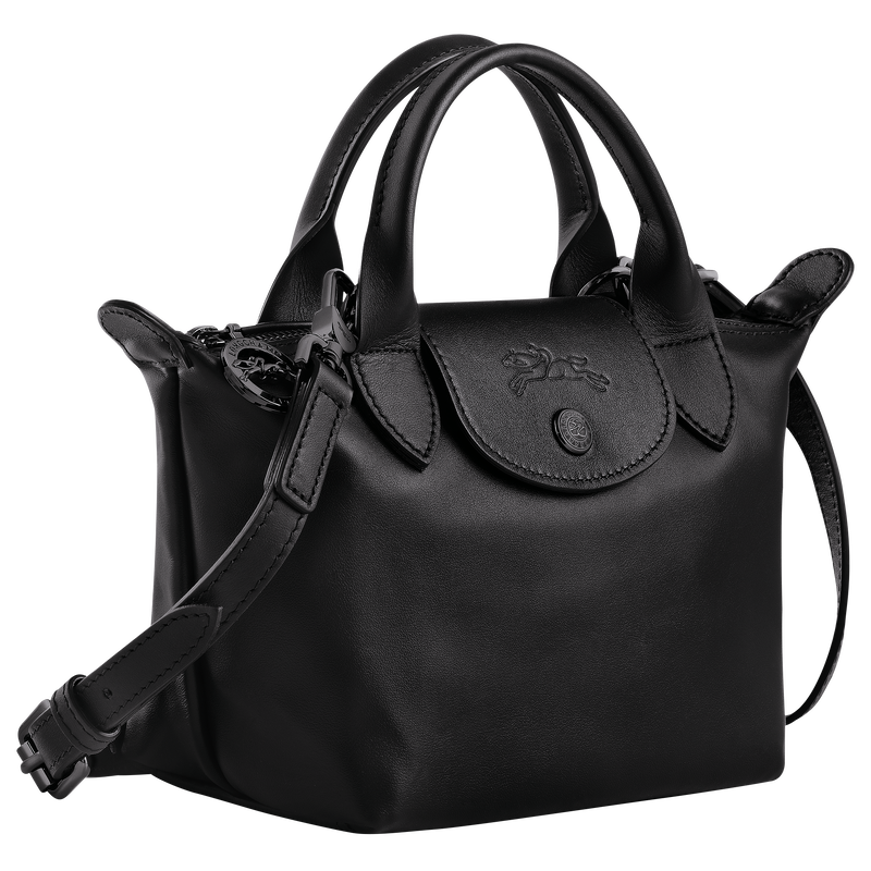 Borsa con manico XS Le Pliage Xtra , Pelle - Nero  - View 3 of  6