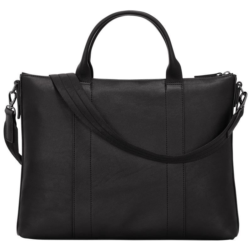 Longchamp 3D Briefcase , Black - Leather  - View 4 of  5