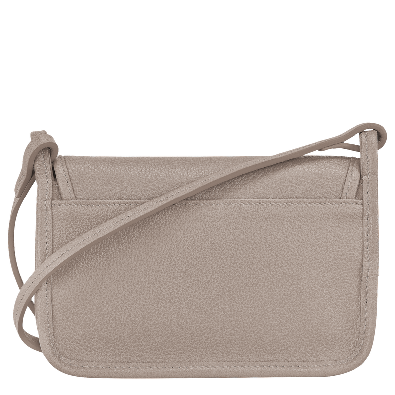 Le Foulonné Wallet on chain , Turtledove - Leather  - View 4 of  5