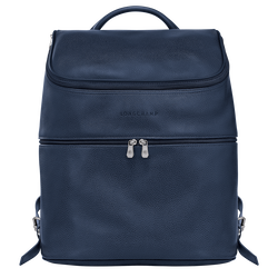 Le Foulonné Backpack , Navy - Leather