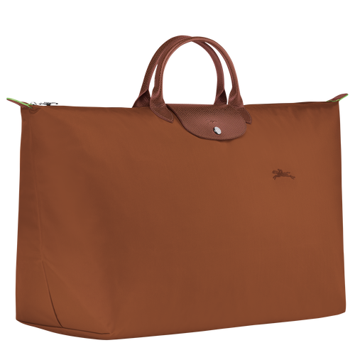 Le Pliage Green M Travel bag , Cognac - Recycled canvas - View 3 of  6