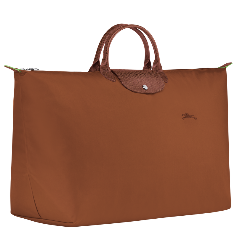 Le Pliage Green M Travel bag , Cognac - Recycled canvas  - View 3 of  6