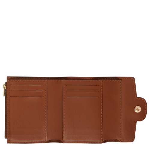 Portefeuille compact, Cognac Vue 2 de Portefeuille compact, Cognac, hi-res