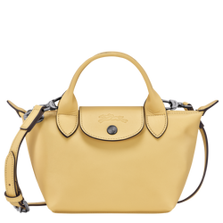 Le Pliage Xtra Tas met handgreep aan de bovenkant XS , Tarwegeel - Leder