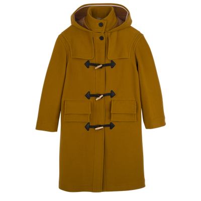Dufflecoat , Doppelseitiges Wolltuch - Muskat