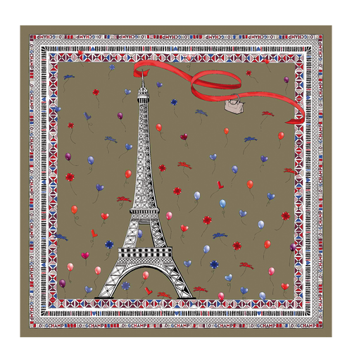 シルクスカーフ 21年春夏コレクション カーキ soi2 ロンシャン Jp