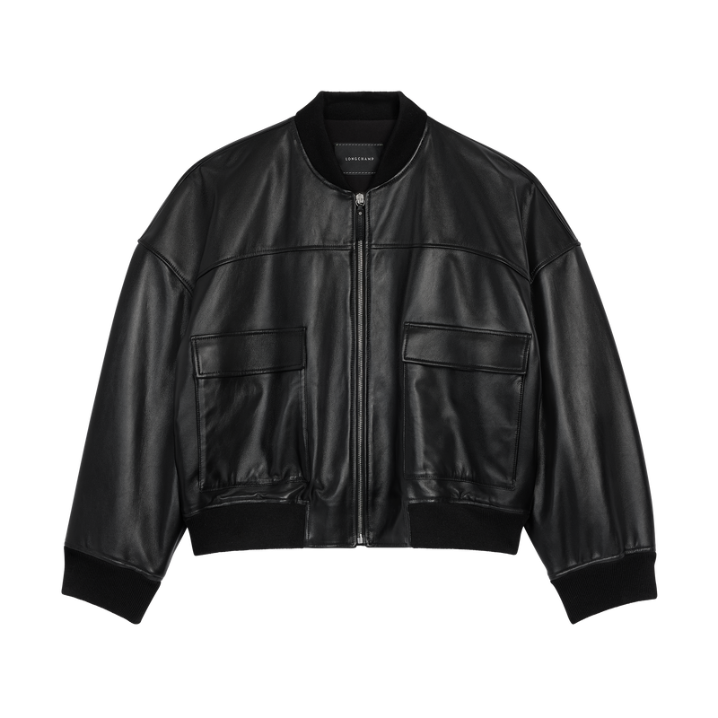 Jacke , Leder - Schwarz  - Ansicht 1 von 1