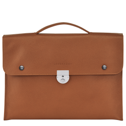 Le Foulonn&eacute; S Briefcase , Caramel - Leather