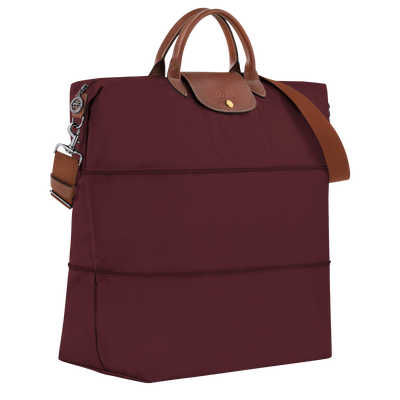 Le Pliage Original Travel bag expandable , Burgundy - Recycled canvas