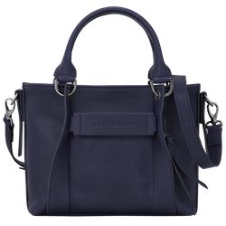 Handtasche S Longchamp 3D , Leder - Heidelbeere