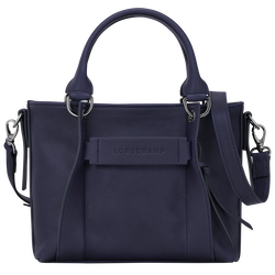 Longchamp 3D Tas met handgreep aan de bovenkant S , Bosbessenblauw - Leder