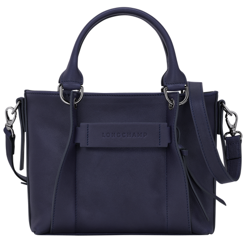 Longchamp 3D Tas met handgreep aan de bovenkant S , Bosbessenblauw - Leder - Weergave 1 van  5