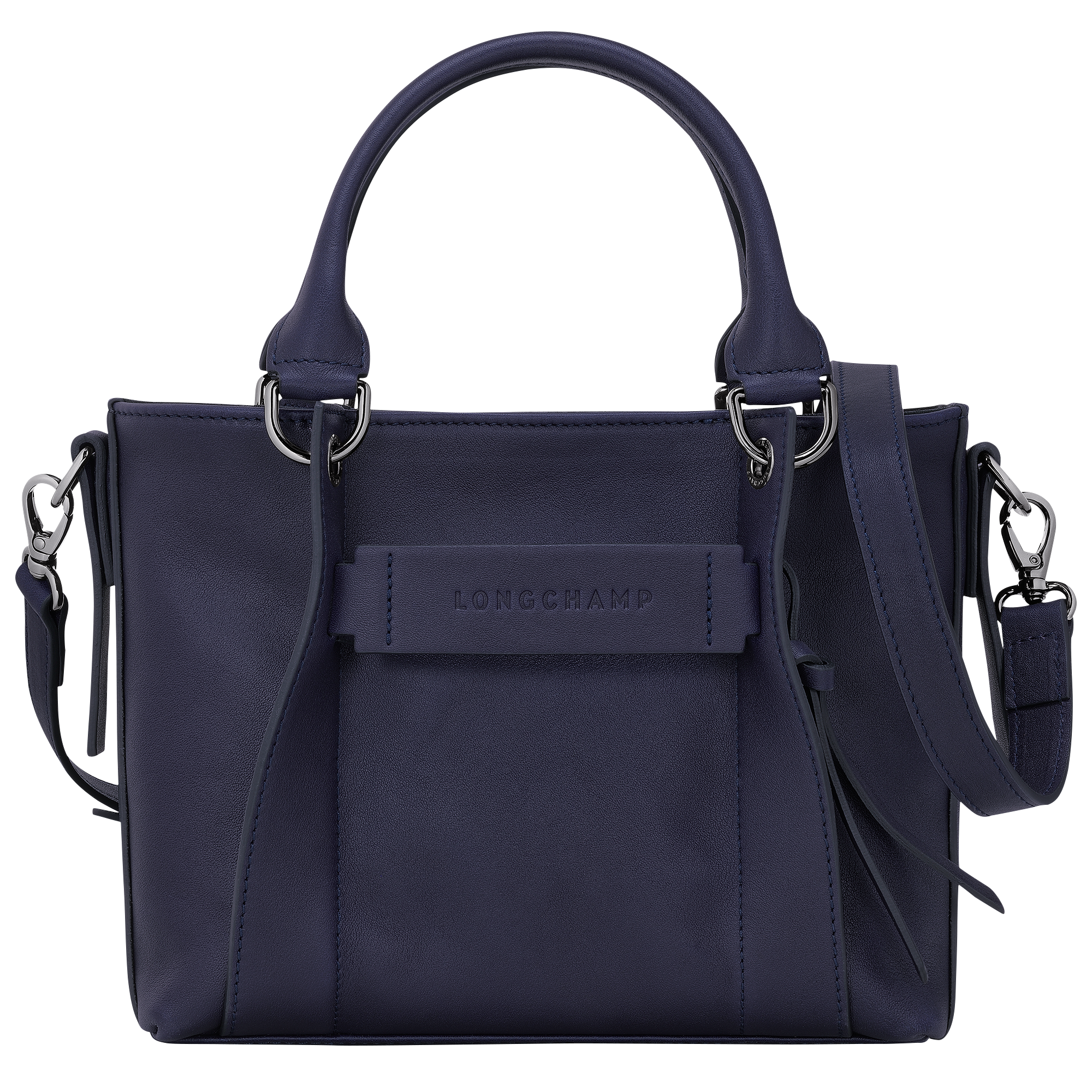 Longchamp 3D Handtasche S, Heidelbeere