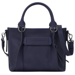 Longchamp 3D Tas met handgreep aan de bovenkant S , Bosbessenblauw - Leder