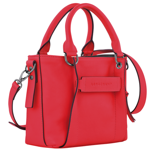 Longchamp 3D 手提包 S , 紅色 - 皮革 - 查看 3 4