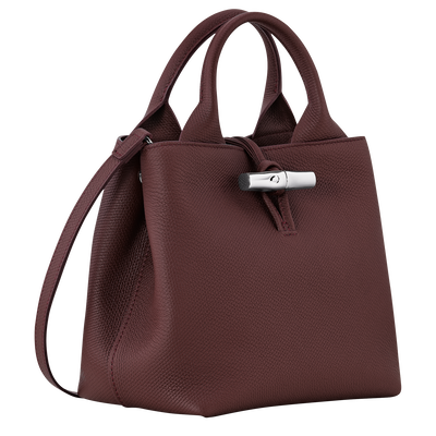 Le Roseau S Handbag , Burgundy - Leather