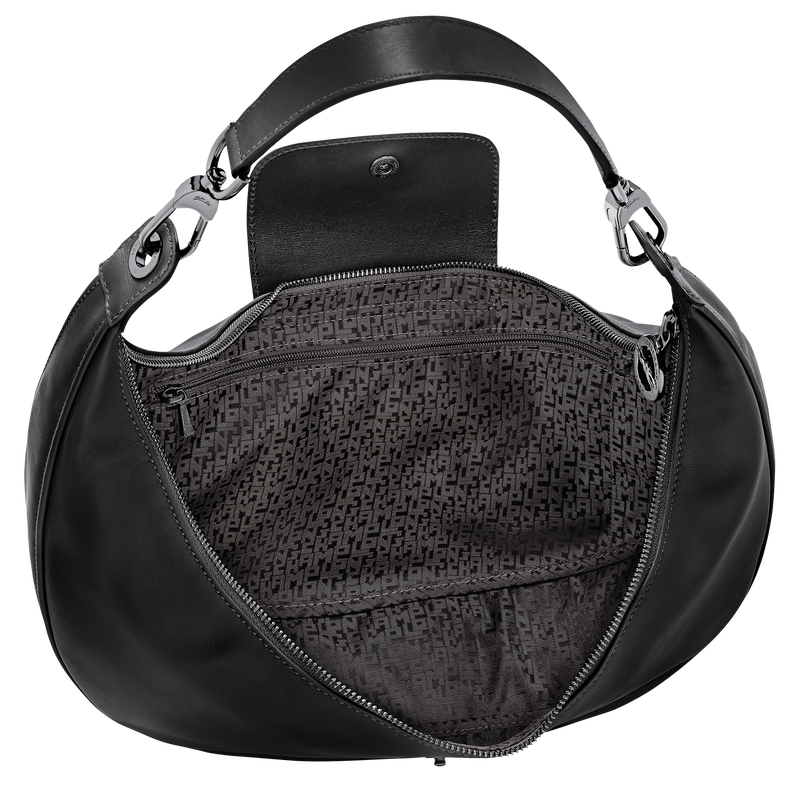 Borsa da spalla L Le Pliage Xtra , Pelle - Nero  - View 5 of  6