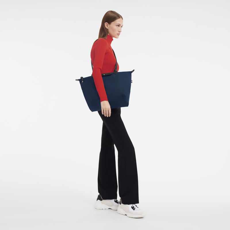 Le Pliage Energy L Tote bag , Navy - Recycled canvas  - View 2 of  6