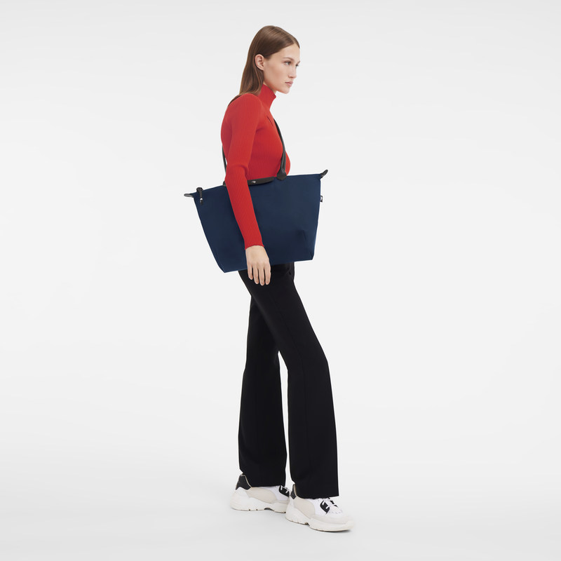 Le Pliage Energy L Tote bag , Navy - Recycled canvas  - View 2 of 6