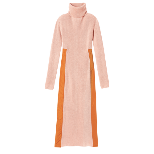 Fall-Winter 2022 Collection Robe longue en maille, Pale pink