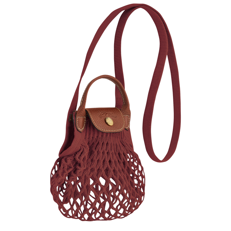 Le Pliage Filet XS Mesh bag , Mahogany - Canvas  - View 3 of  4