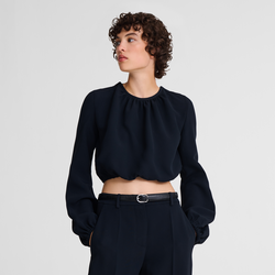 Ladies' belt , Black - Leather