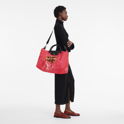 Longchamp x ToiletPaper Bolsa de viaje S , Tejido - Rojo