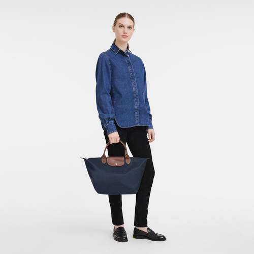 Tas met handgreep aan de M Le Pliage Navy (L1623089P68) | Longchamp NL