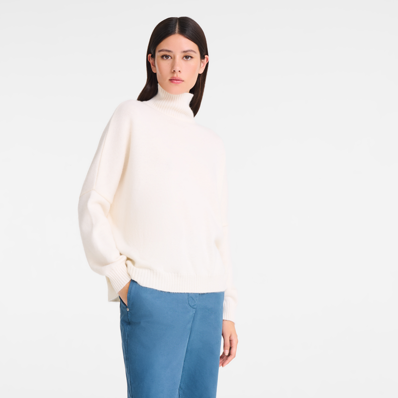 High neck sweater , Ivory - OTHER  - View 4 of  5