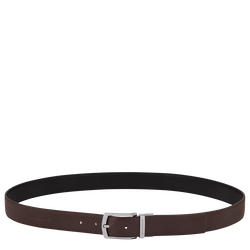 Ceinture homme Le Foulonné , Cuir - Moka/Noir