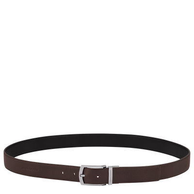 Le Foulonné Men's belt, Mocha/Black