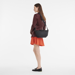 Schultertasche S Le Pliage Xtra , Leder - Schwarz